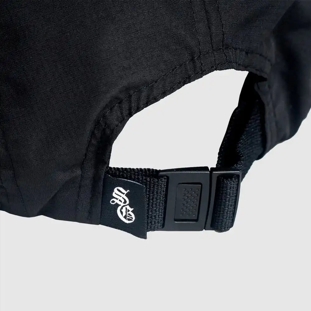 caribefijo_runnerhat_curved_Black_backflag